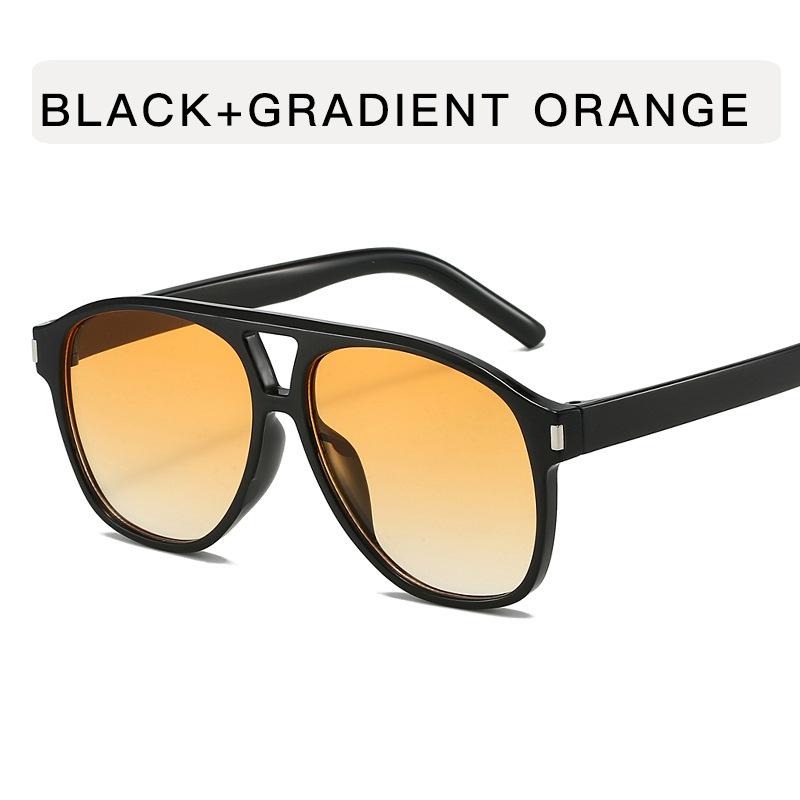 Retro Big Frame Round Sunglasses Black Circular Gradient Women Men Cool Designer Pilot Sun Glasses