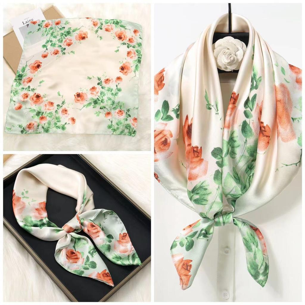Eleganti Foulard di Seta da Donna Con Centinaia di Camicie, Assistenti di Volo, Decorazione Professionale, Protezione del Collo, Foulard, 70 Foulard Quadrati Piccoli.