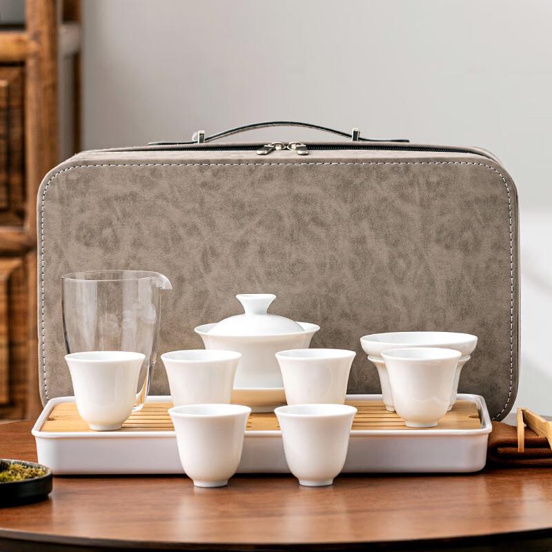 Leshui Nordic Suet Jade Style Travel Tea Set