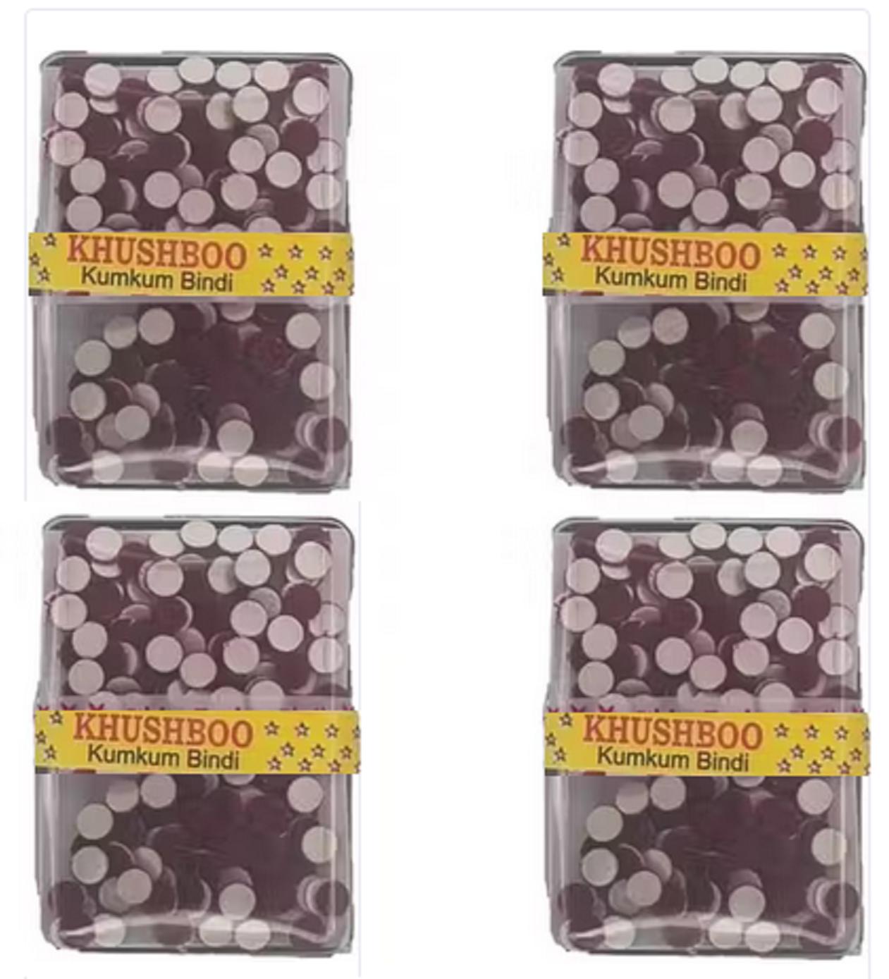 @ Indian Traditional Maroon Colour Bindi Set of 4 Box 30gm