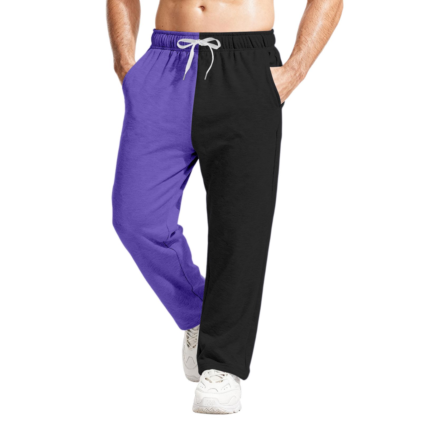 

Men s Relaxed-Fit Casual Sweatpants With Stretch Waistband And Drawstring Yoga Pants XL фиолетовый