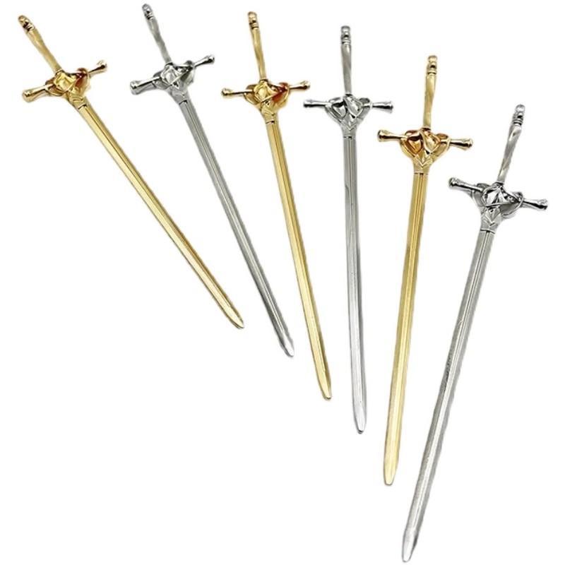 DIY Creative Chinese Style Hairpin Punk Sword Shape Hair Fork Fashion Hair Accessory for Women Cosplay Hanfu Party Wear