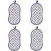 4 Pack Dish Sponge for Washing Dishes Cleaning Kitchen, All-Purpose, Non Scratch, Rough Scrubbers Side for Non-Stick Cookware, Soft Microfiber Scrub
