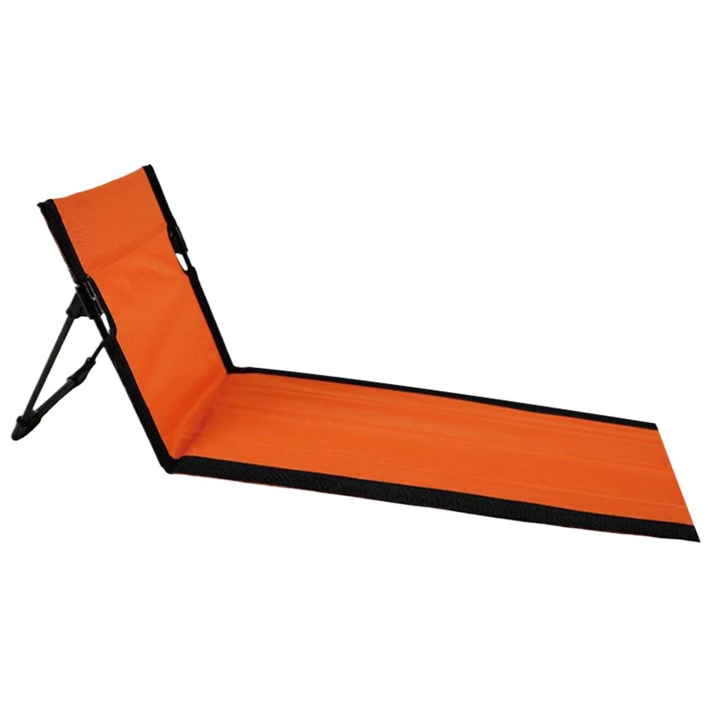 Tragbarer Klappsitz ohne Beine, leichter Campingstuhl mit Rückenlehne, kompakte Strandliege für Picknick im Park und Rasen