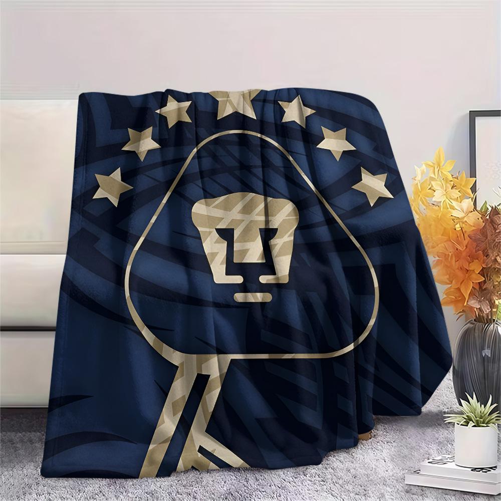 Pumas UNAM Print Flannel Blanket, High quality Comfortable for All Seasons, Home Decor, Warmth and Comfort, Perfect for Christmas Gifts
