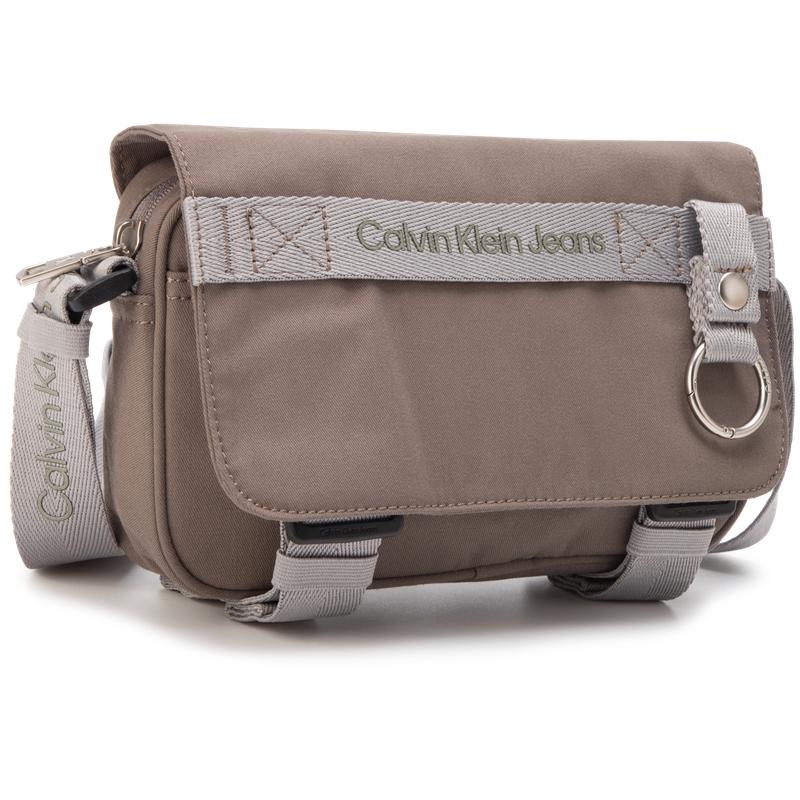New CALVIN KLEIN Fabric Crossbody Bag Regular Men's Silver Gray HH3820-098