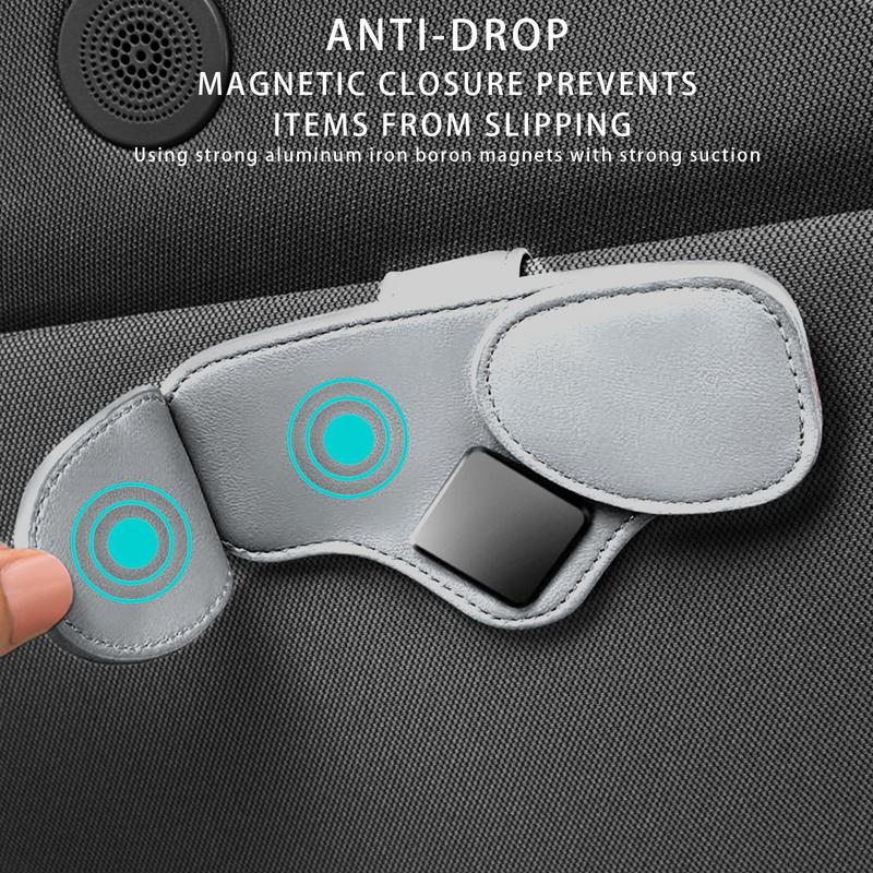 Sunglasses Clip For Car Visor Automotive Magnetic Tickets Glasses Hanger Car Interior Storage Hanger For Traveling Daily Commute