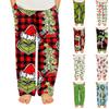 Children's Versatile Christmas  Print Pocket Plush Casual Pants Pajama Pants Home Pants