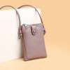 Fashionable Solid Color Simple Style Portable Phone Bag, Fashionable Trend Mini Compact and Versatile Diagonal Cross Bag, Zero Wallet