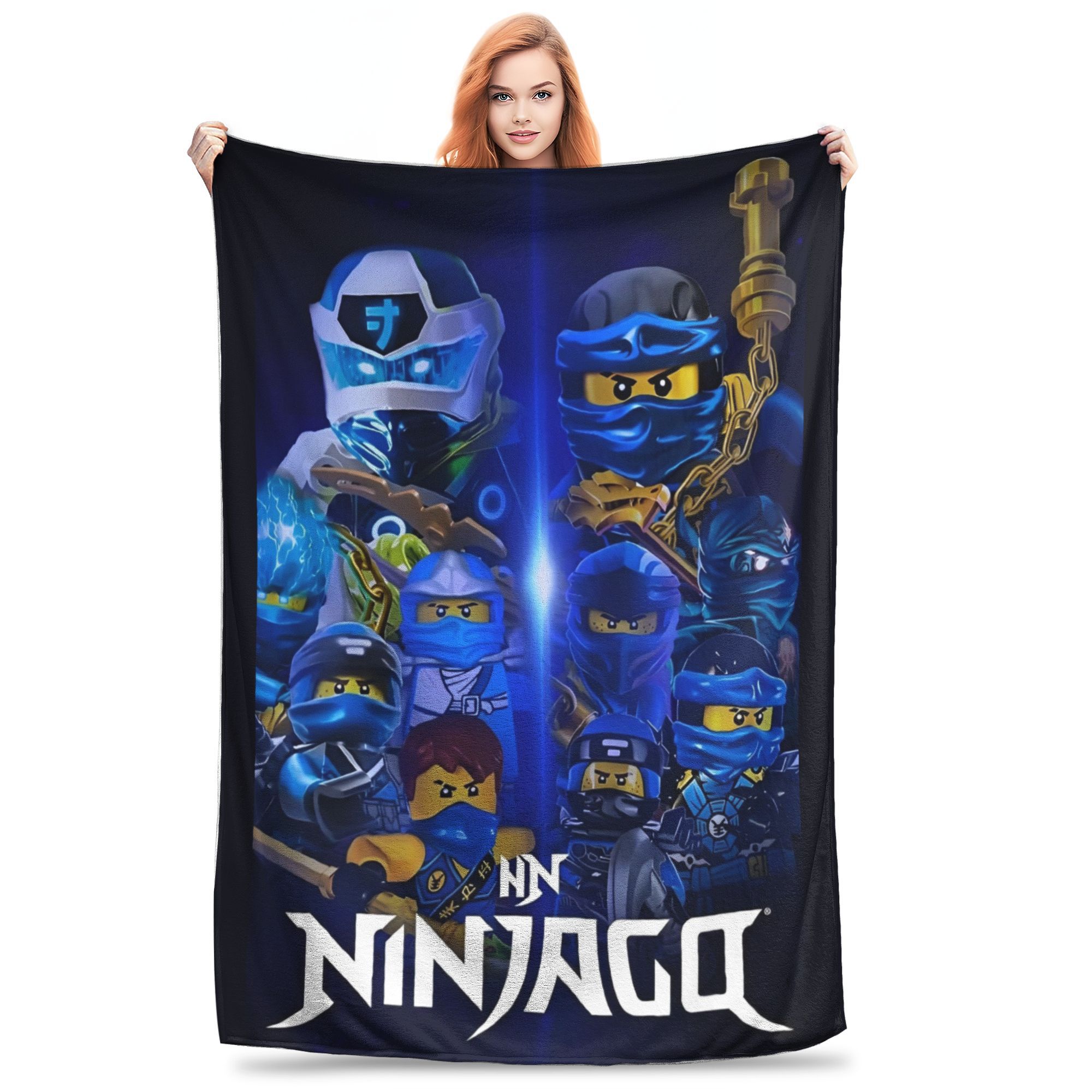 

Покривало-ковдра Ninjagos Фланелеві пледи Декорація для подорожей літаком Ультрам яке тепле покривало 30x40in