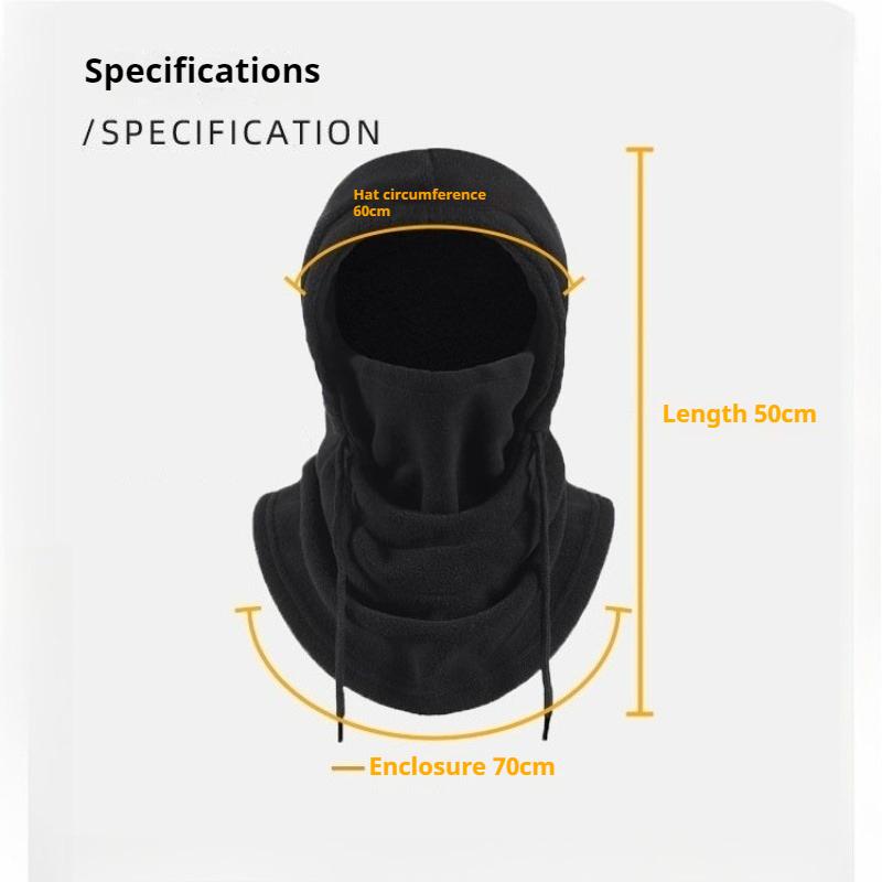 Unisex Winter Balaclava Knit Hood - Windproof Mask with Drawstring, Motorcycle Riding Headgea Warm Knitted Cap Cold Weather