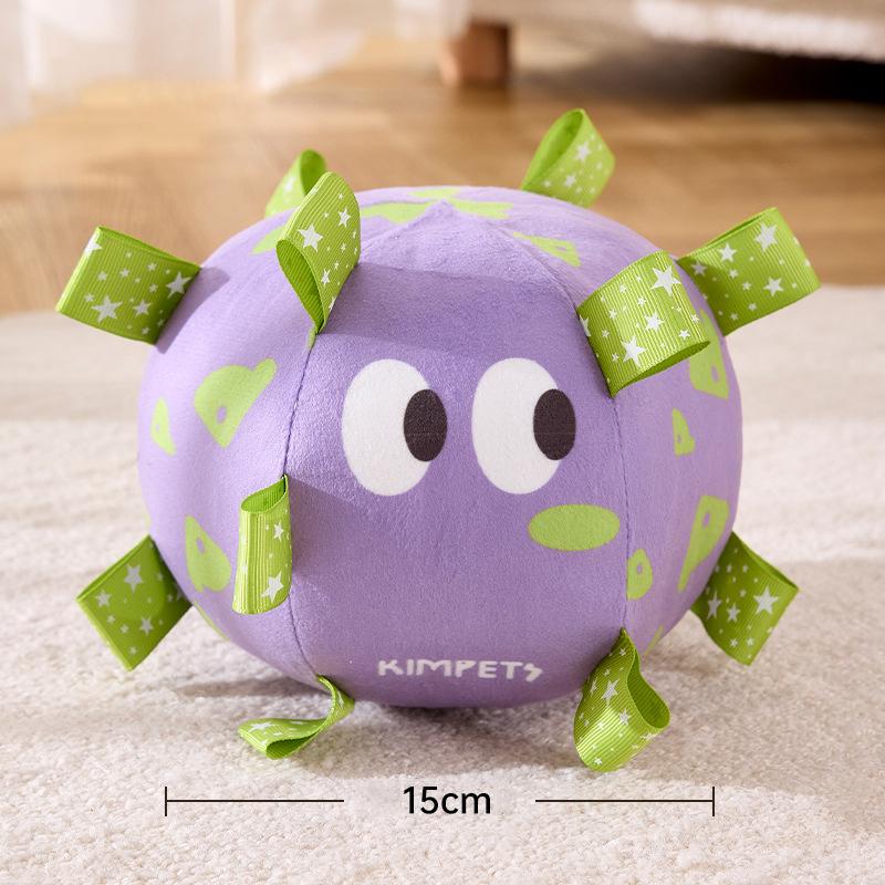 Bite-Resistant Plush Soccer Interactive Dog Toy Ball Washable Built-in Bell Outdoor Training Dog Chew Toy Brinquedos Para Cães