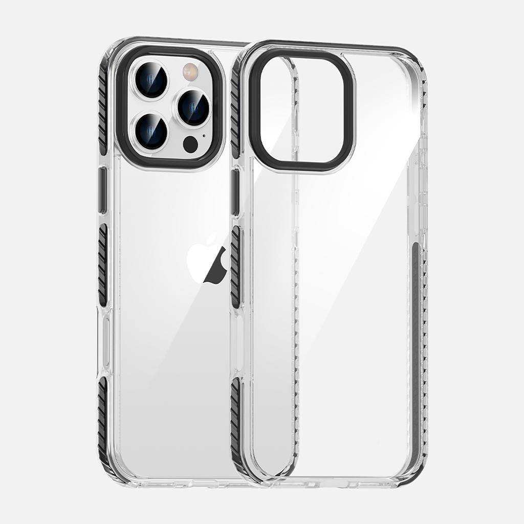 For iPhone 16E 16 Pro Plus Max Case Lens Military Drop Protection Crystal Anti-Fingerprint Non-Yellowing Cover Metal Buttons