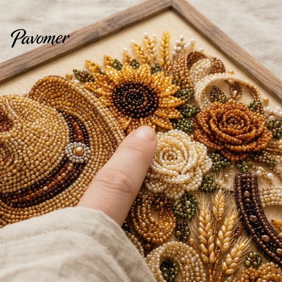 Western Wall Art Decor Charm Faux Pearl Kit, DIY Cowboy Hat Painting Creative Hobby for Beginners Rustic Farmhouse Crafting Kit Adults, Home