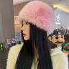 Warm Panama Cap Windproof Plush Fisherman Hat New Mongolian Cap  Women