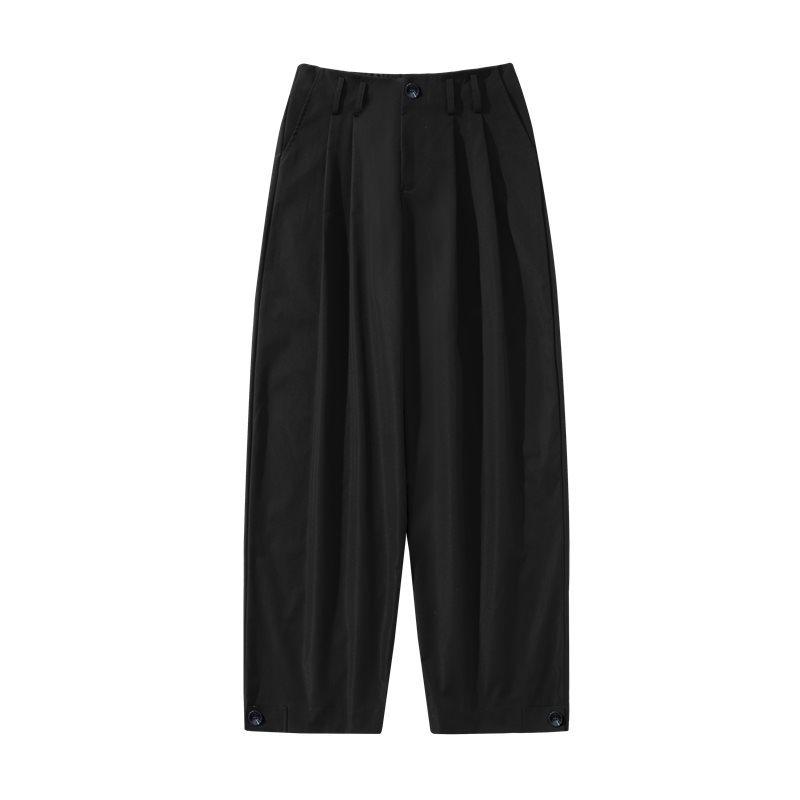 Rui Lu Men's 2025 Summer Casual Loose Fit Straight Suit Pants