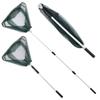 Triangular Aluminum Alloy Folding Fishing Net with Integrated No-Disassembly Design and Solid Three-Section Handle