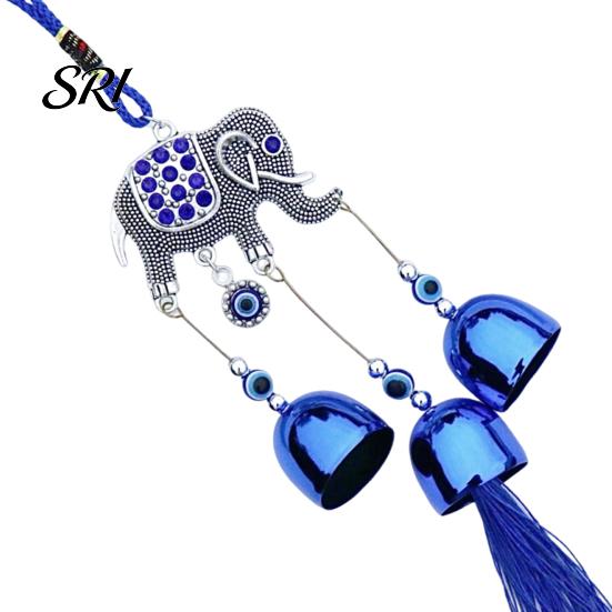 Heimdekoration Windspiel Blaue Böse Augen für Draußen Schmetterling/Elefant/Baum/Sonne/Hand Dekoration Terrassen-Dekorationszubehör Metallglocke Hängendes Ornament