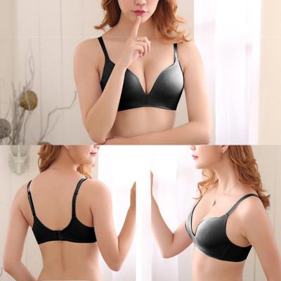 Student Girl Ultradünner, einfarbiger Push-Up-BH, nahtloser Unterwäsche-Bralette