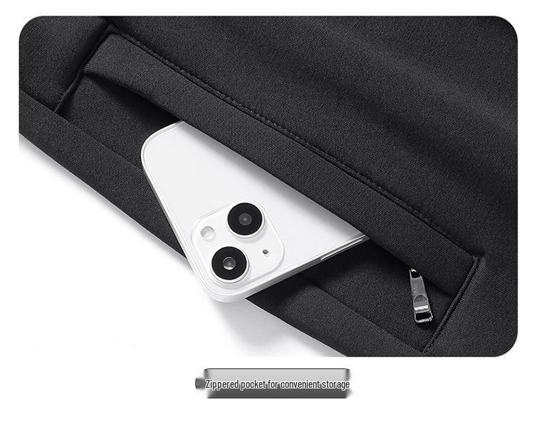 Tuta sportiva da uomo in pile stile coreano con maniche lunghe e pantaloni slim in cotone