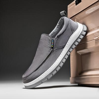 Fashion High Quality Men Outdoor Walking Sneakers Fashion Breathable Flat Designer Shoes Comfy Antiskid Loafers 25New Canvas Lazy Shoes