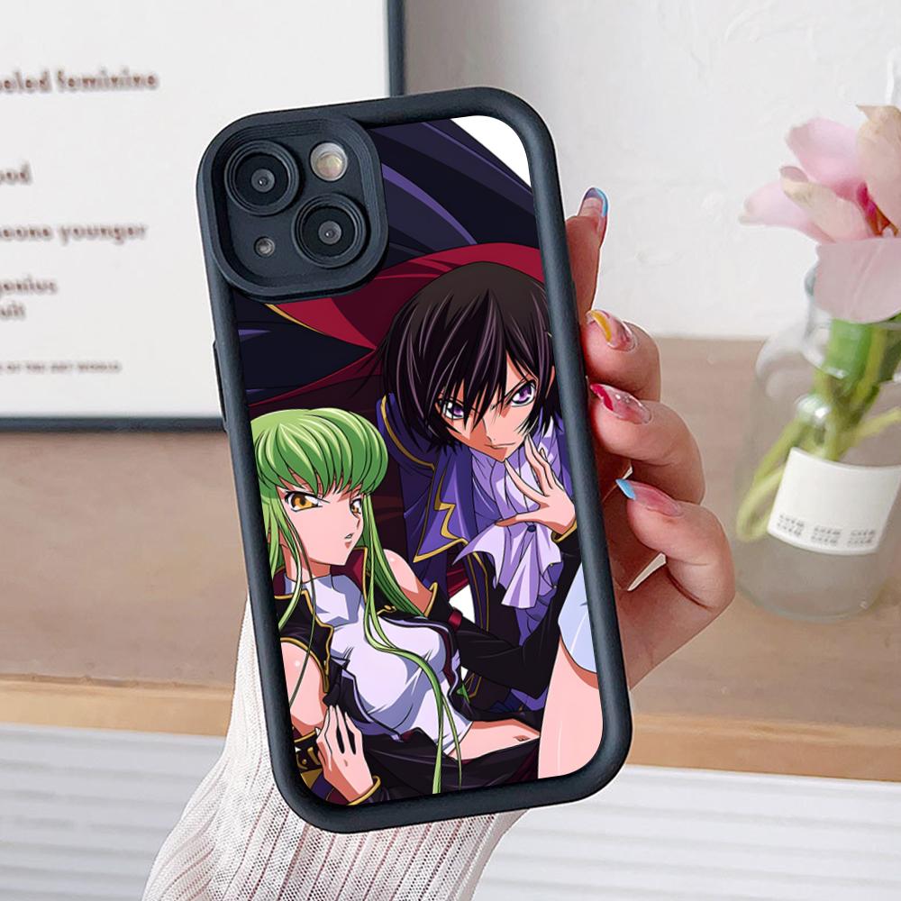 Anime Lelouch Phone Case for iPhone 17 16 15 14 13 12 11 Air Pro Max Plus Black Soft TPU Shockproof Cover