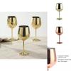 Elegante Set di Calici da Vino in Acciaio Inossidabile 304 con Lussuoso Design ad Alto Gambo per Champagne e Spumante Ideale per Intrattenere gli Ospiti