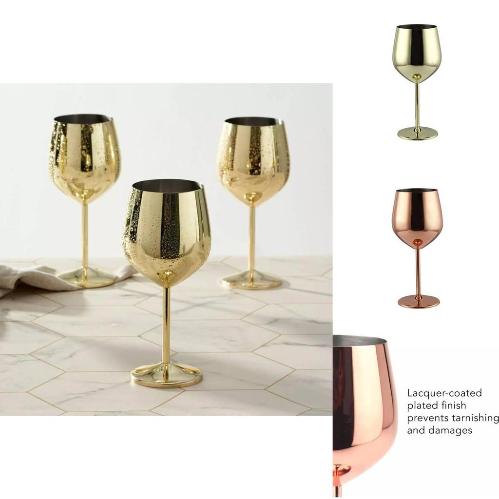 Elegante Set di Calici da Vino in Acciaio Inossidabile 304 con Lussuoso Design ad Alto Gambo per Champagne e Spumante Ideale per Intrattenere gli Ospiti