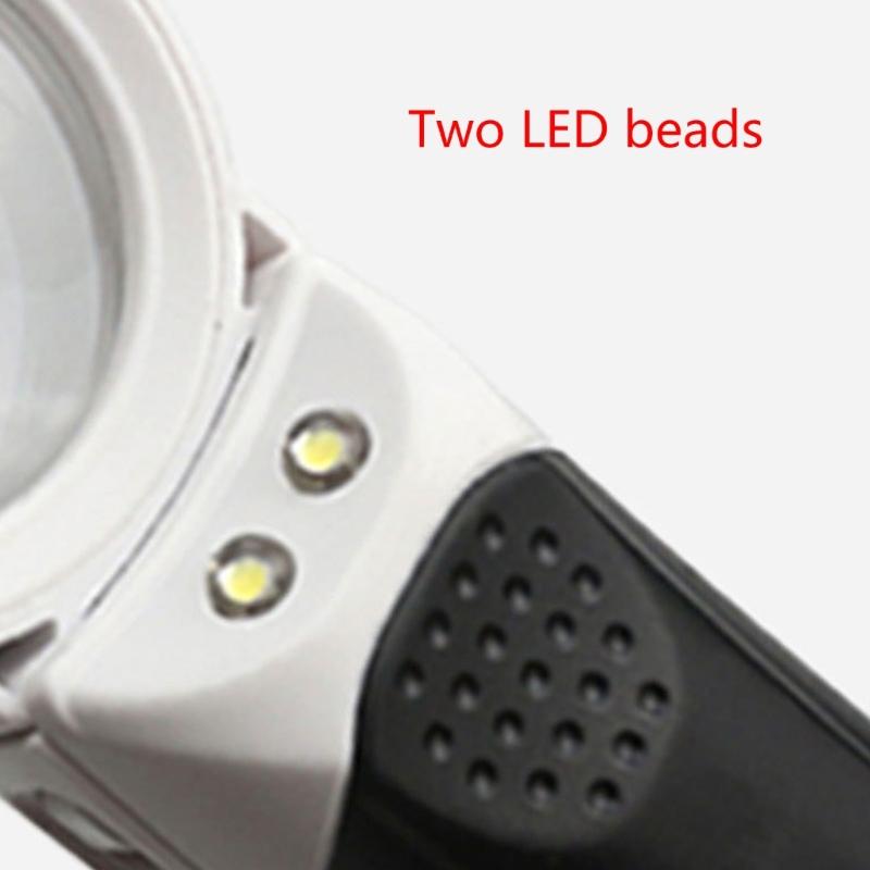 Förstoringsglas med ljus, 16x Handhållet Stort förstoringsglas 2 LED-belyst Förstoringsglas för Seniorläsning