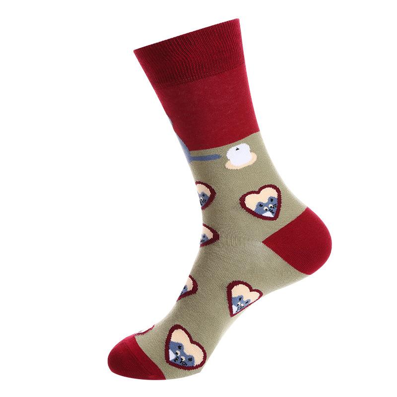 Cartoon Fruit Animal Cake Flower Mixed Colors, Pure Cotton, INS Fashion Brand, Net Red, Casual Fashion Socks for Men and Women