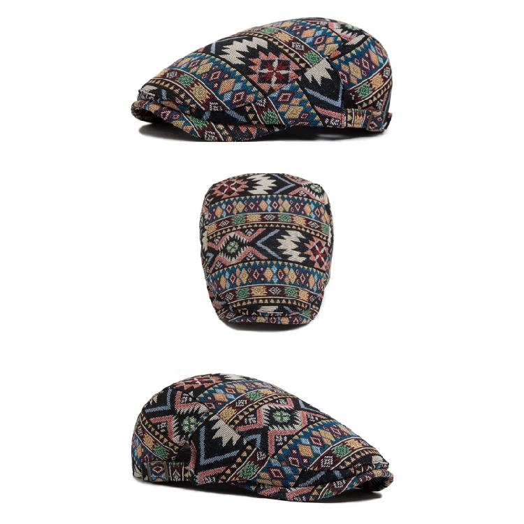 Elegant Embroidered Beret Hat Stylish Unisex Accessory Comfortable Wear For Outdoor Adventures And Social Gatherings