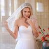 Elegant Lace Bridal Veils With Embroidery Flower Tulle Mantilla Women Church Shawl Wrap For Wedding And Special Occasion