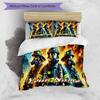 3PC Custom Name Firefighters Flames Bedding Set Duvet Cover Closure Includes 1 Duvet Cover & 2 Pillowcases for Bedroom
