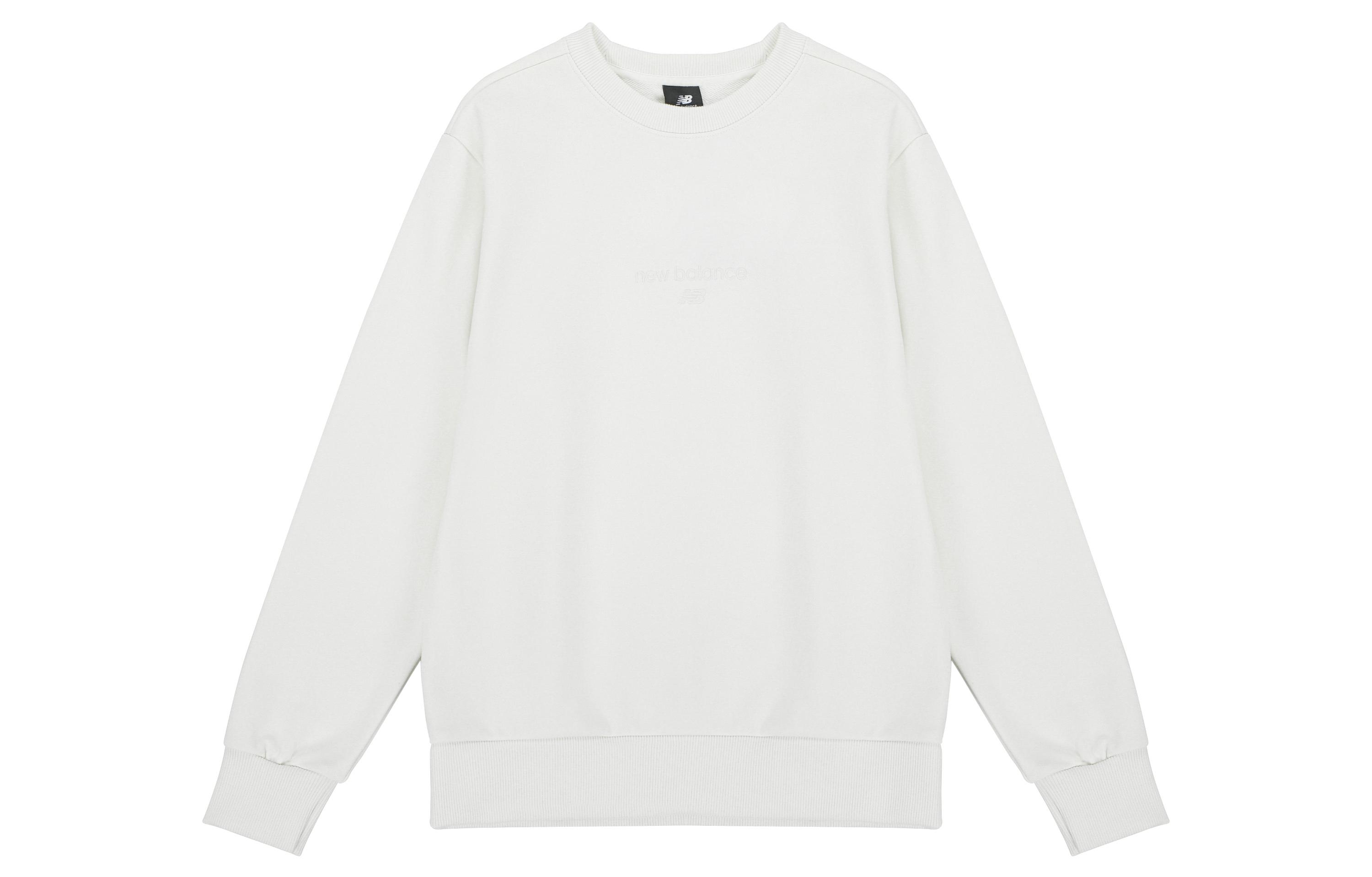 New Balance Sweatshirts Unisex White Crew Neck Moderate Regular AMT21555-IV M