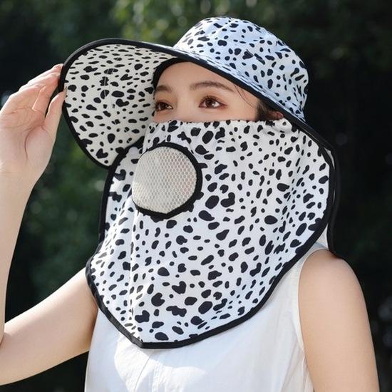 Women's summer sun protection hat, face and neck protection, wide-brimmed fisherman's hat, breathable sunshade, farm work hat, outdoor hat