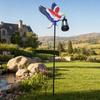 Baizihuahu American Eagle Garden Stake with Solar Lantern, 250th Anniversary Yard Art Stake, 4th of July Metal Decoration for Outdoor Lawn Patio Porch