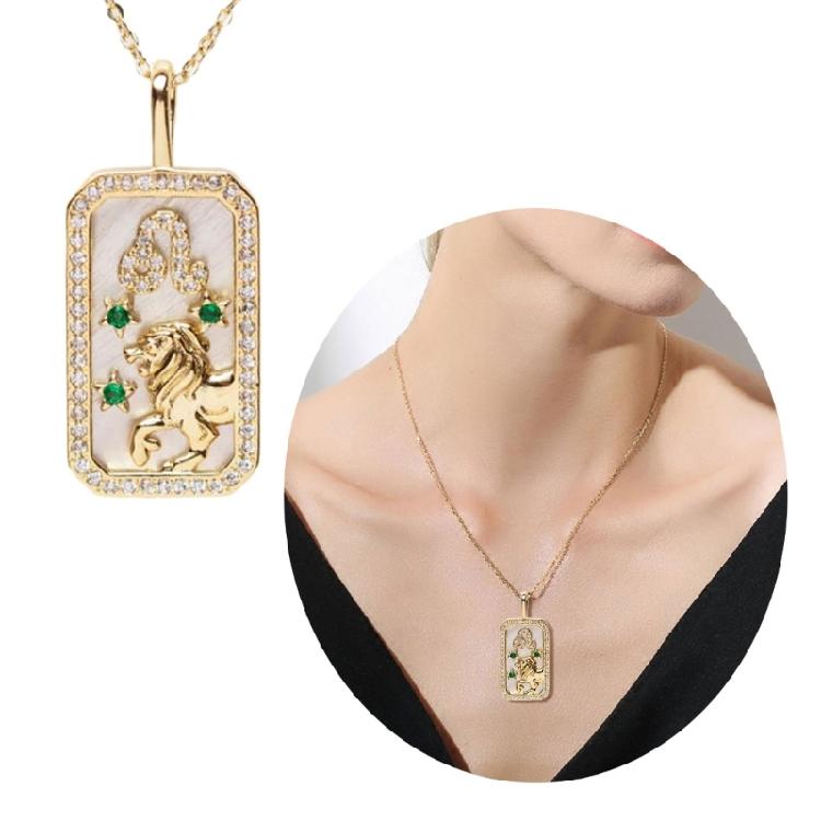 Przyciągający wzrok naszyjnik choker z wisiorkiem Zodiaki Modny łańcuszek na obojczyk z 12 konstelacjami