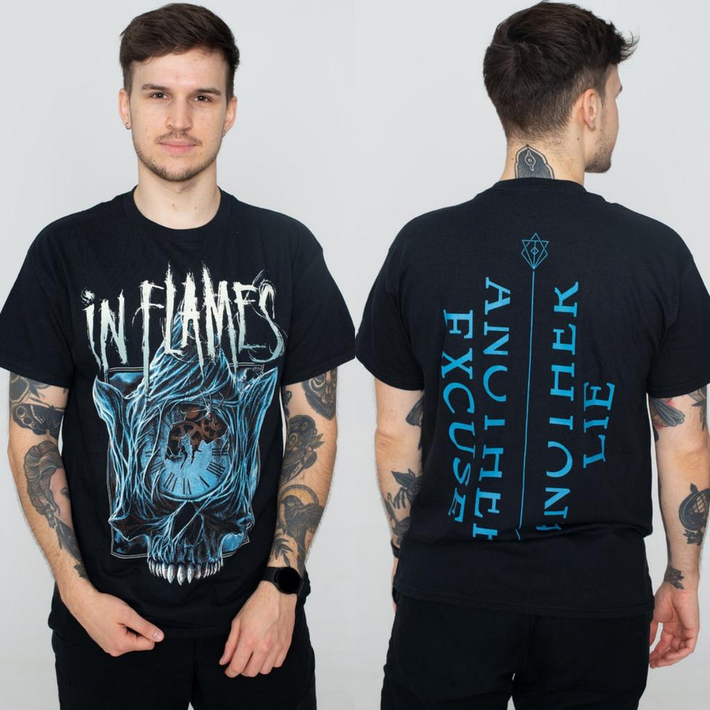 In Flames Graphic Cotton Tshirt Unisex Summer Short Sleeve Fashion Brand Tee Luxury Casual Vintage Tees