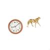 Singing Bird Cheetah Wall Clock Sculpture Decorative Centerpiece Ornament for Kitchen Office Home