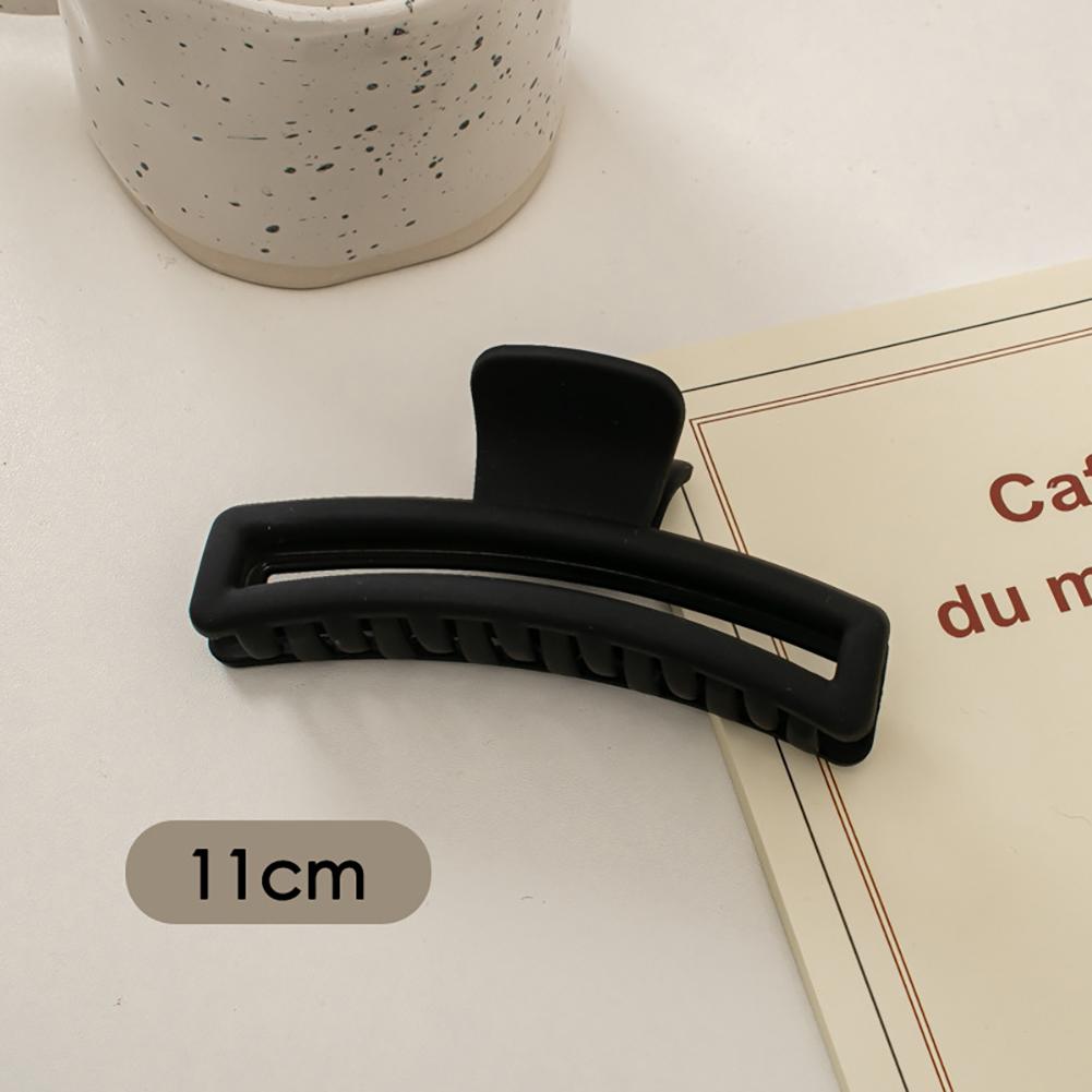 Simple Black Frosted Hairpin Hair Claw Clip Solid Color Multishaped Durable Headwear Hair Clip Hair Accessory for Women