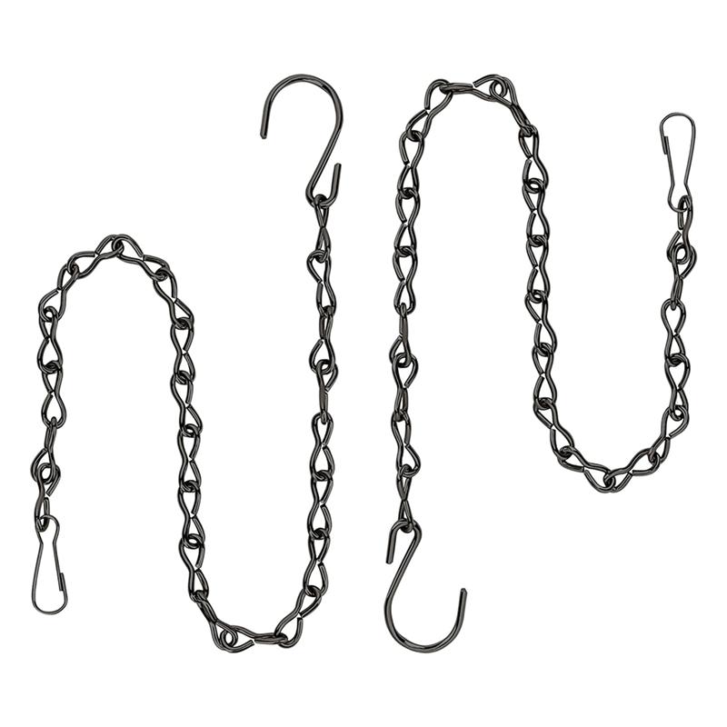 Gute Aufhängepflanzenkette, Schwarze Kette zum Aufhängen von Vogelfutterspendern, Pflanzgefäßen, Laternen, Körben, Werbetafeln, Windspielen, Ornamenten