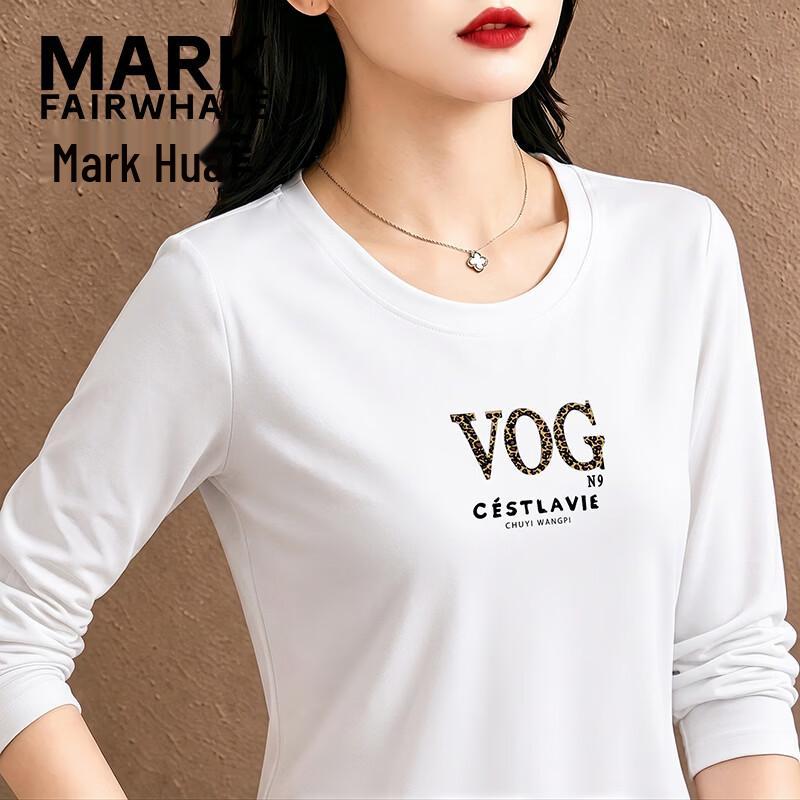MARK FAIRWHALE Women's Long Sleeve Crewneck Graphic T-Shirt