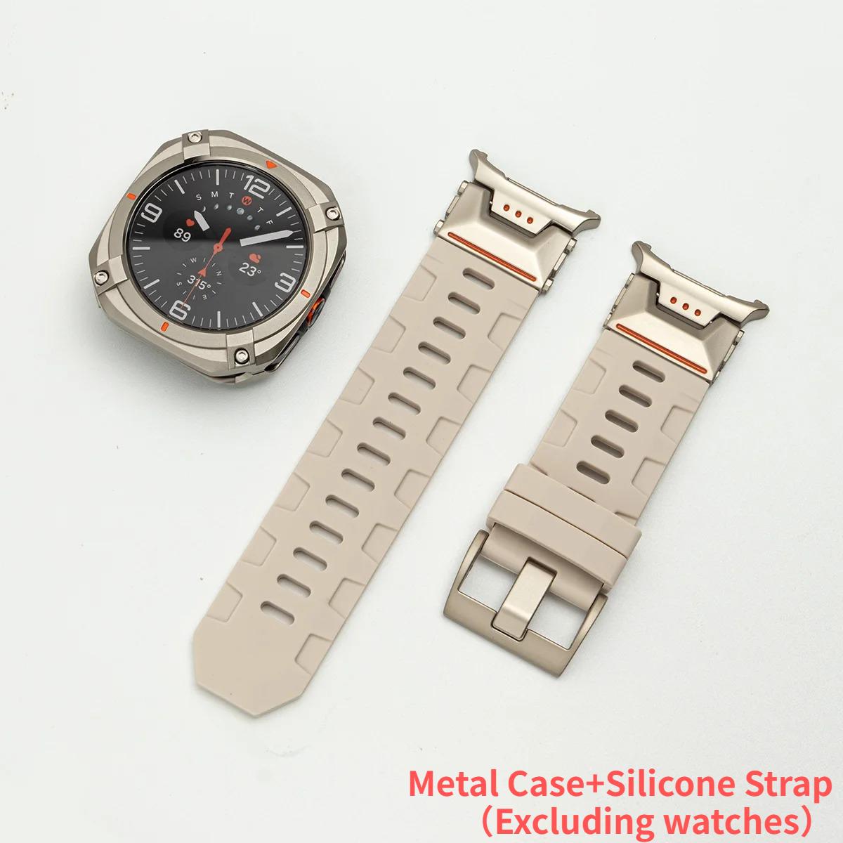 

2-in-1 Case+Strap for Samsung Galaxy Watch Ultra 47mm Sport Bracelet for Galaxy Watch Ultra 2025 Metal Protective Case Galaxy 7 Ultra 47mm
