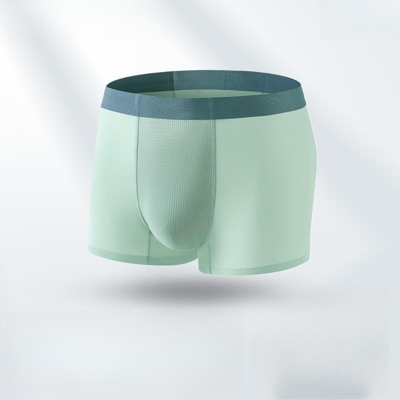 3pcs Men's Ice Silk Seamless Underwear Men's Ice Silk Summer Men's Boxer Shorts Mesh Breathable Boxer Brief