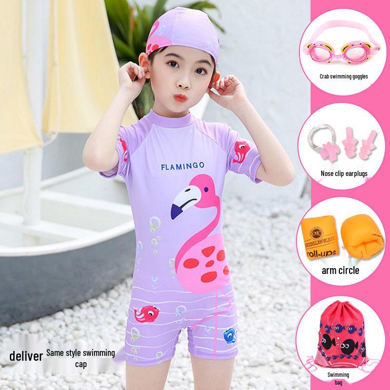 

Girls Cute Korean Princess One-Piece Swimsuit for Babies 2XL