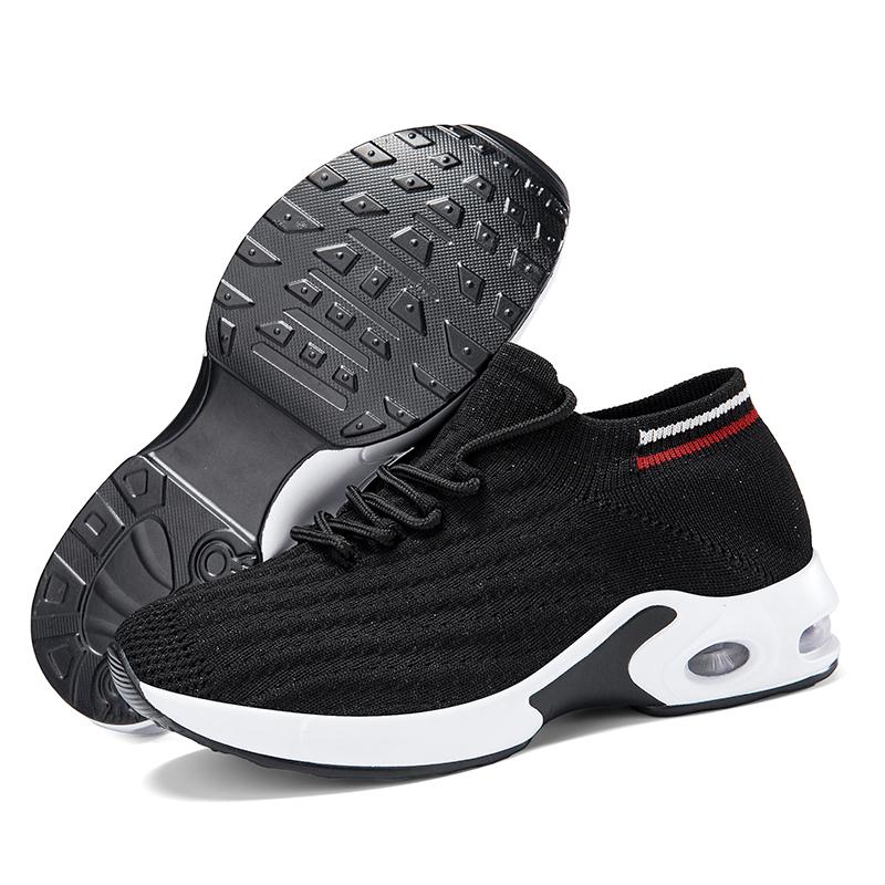

Женская теннисная обувь, спортивная обувь, дышащая сетка, женские носки, обувь для активного отдыха, женские кроссовки с толстой подошвой 43 черный белый