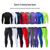 Men's Quick-Dry Sports Fitness Set: Breathable Long Sleeve Top & High Elastic Pants for Basketball, Running, Football & Training