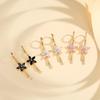 Exquisite Zircon-Embellished Floral Tassel Earrings for Women - High-End, Versatile, Luxury Trend for 2025