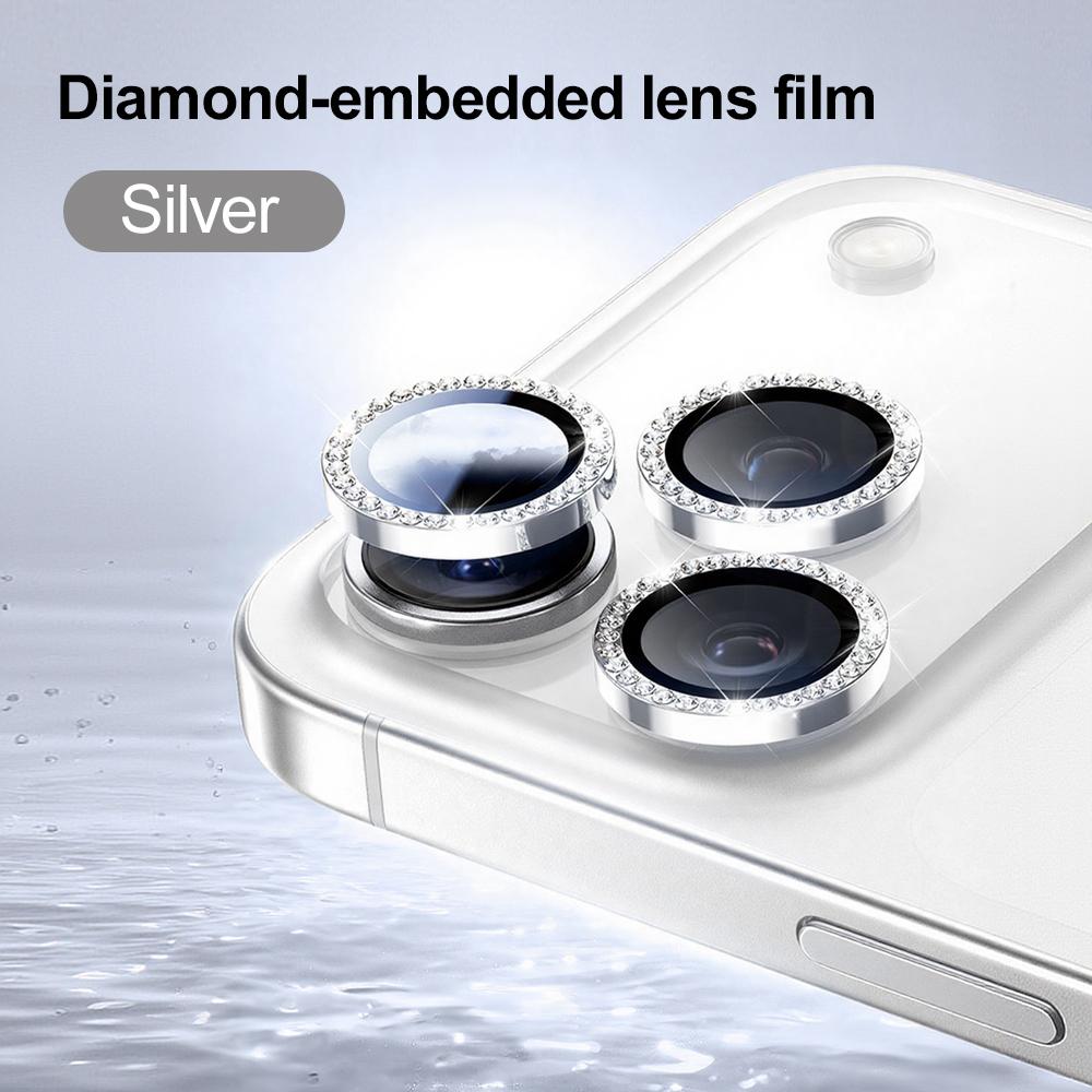 Diamond Rhinestone Camera Lens Protector For Apple iPhone 17 Air 16 15 14 13 Pro Max Plus Mini Independent Lens Cover Only 1PCS 4