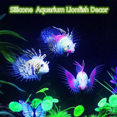Fish Tank Decoration Silicone Ornament SLOME Aquarium Glowing Lotus Decorations Eco-Friendly for Freshwater Saltwater Aquarium Betta Fish Decorations